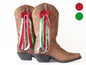 Burgundy and Forest Green Sorority Boot Bows