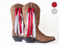 Bordeaux and Silver Gray Boot Bows