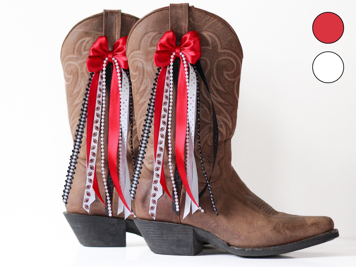 Arkansas GameDay Boot Bows