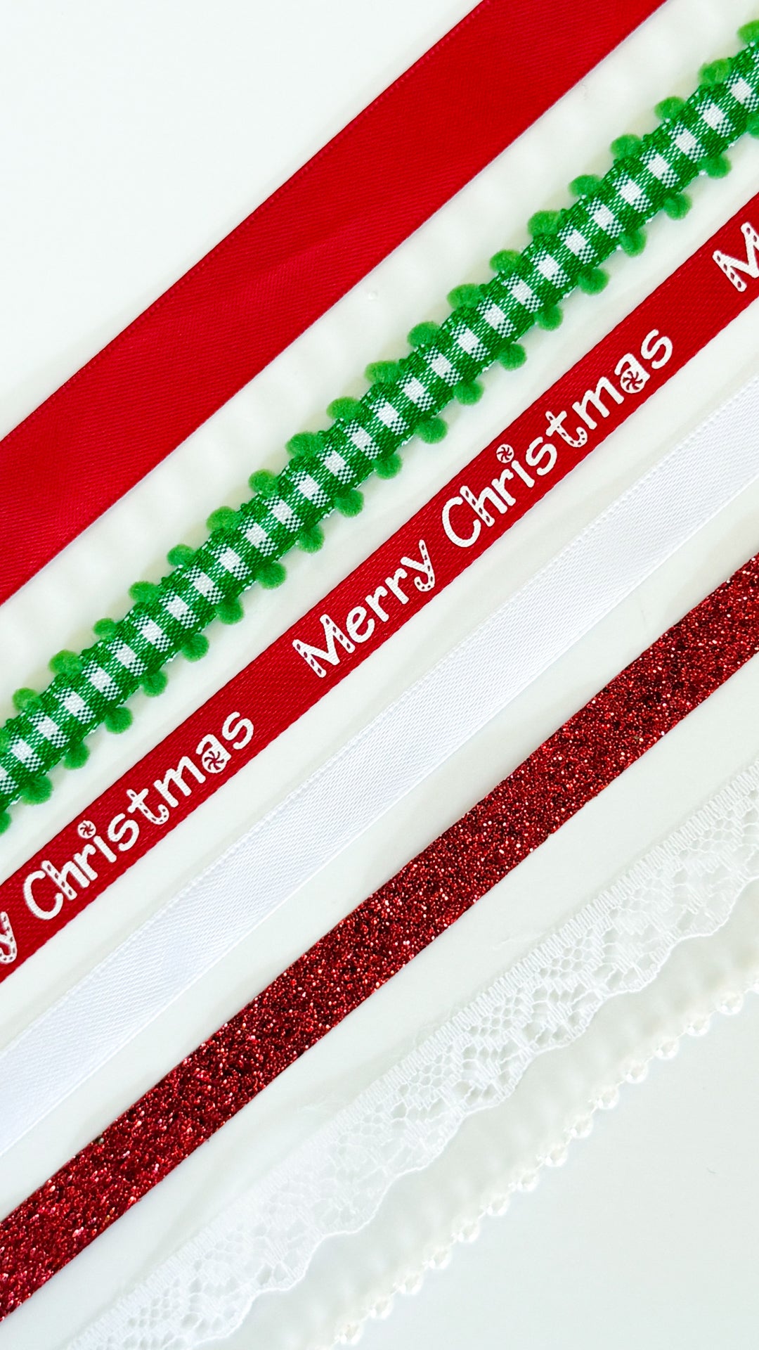 Red and Green Christmas Boot Bows