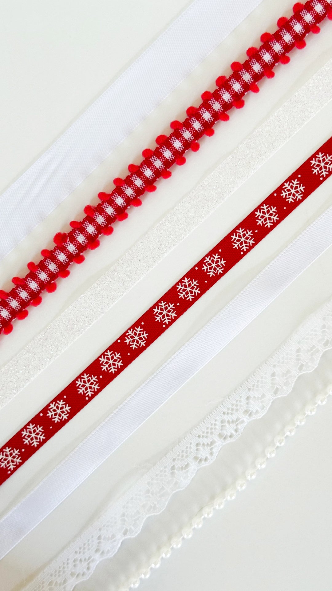 White and Red Snowflake Boot Bows