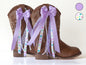 Kids Purple Unicorn Boot Bows