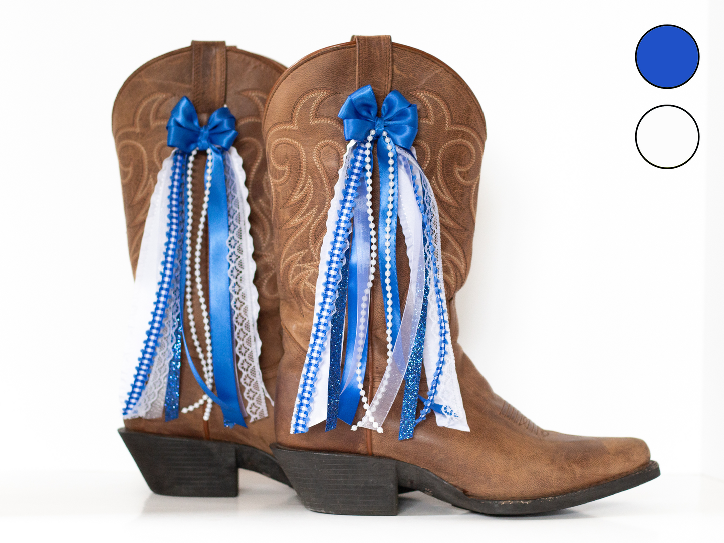 Megan Blue Country Concert Boot Bows