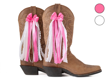 Megan Pink Country Concert Boot Bows