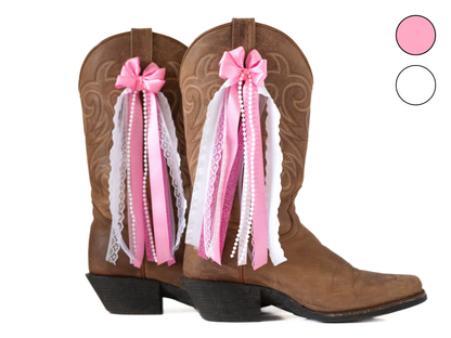 Megan Light Pink Country Concert Boot Bows