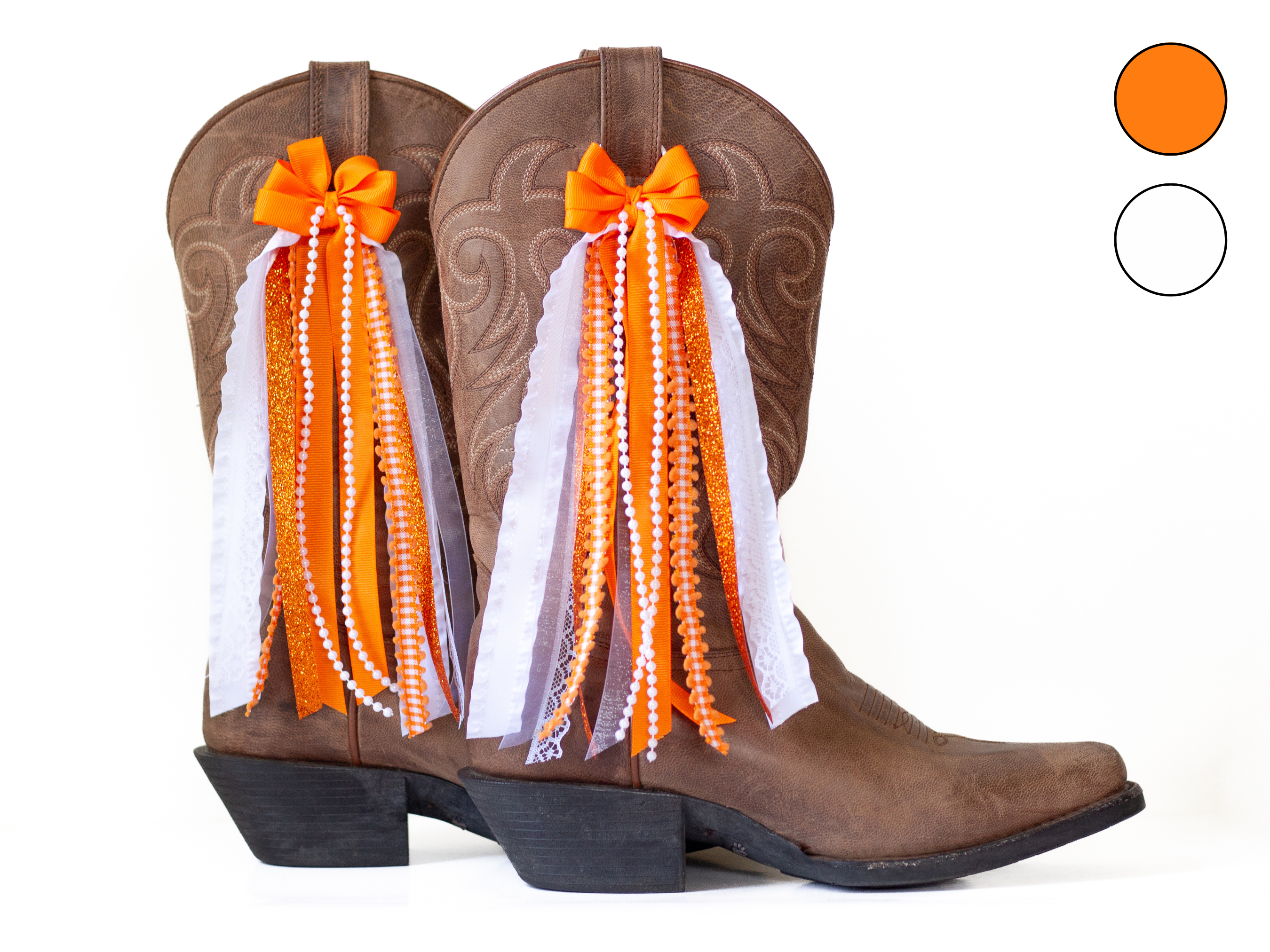 Morgan Orange Country Concert Boot Bows – BootTied