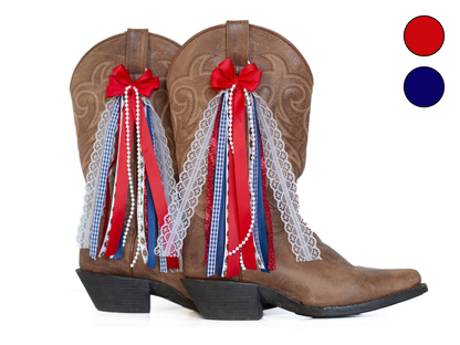 New England Football GameDay Boot Bows