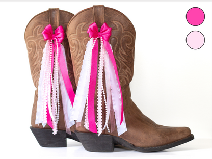 Pink and Light Pink Country Concert Boot Bows