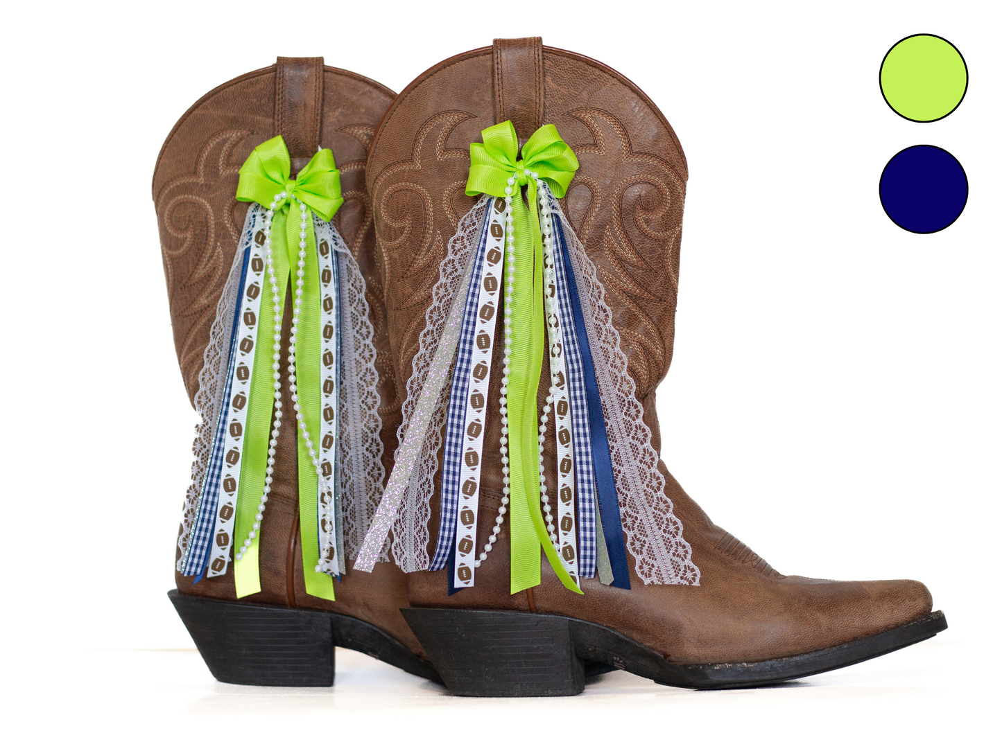 Seattle Football GameDay Boot Bows