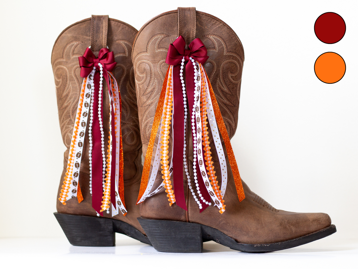 Boot Bows Display Virginia GameDay Boot Bows – BootTied